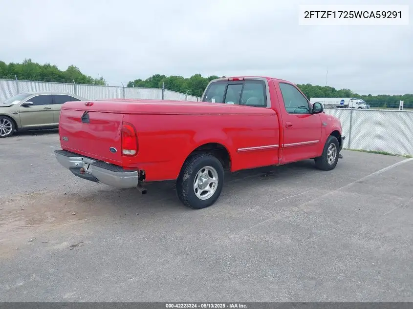 1998 Ford F-150 Standard/Xl/Xlt VIN: 2FTZF1725WCA59291 Lot: 42223324