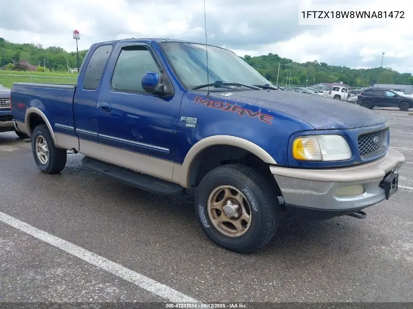 1998 Ford F150 VIN: 1FTZX18W8WNA81472 Lot: 42237014