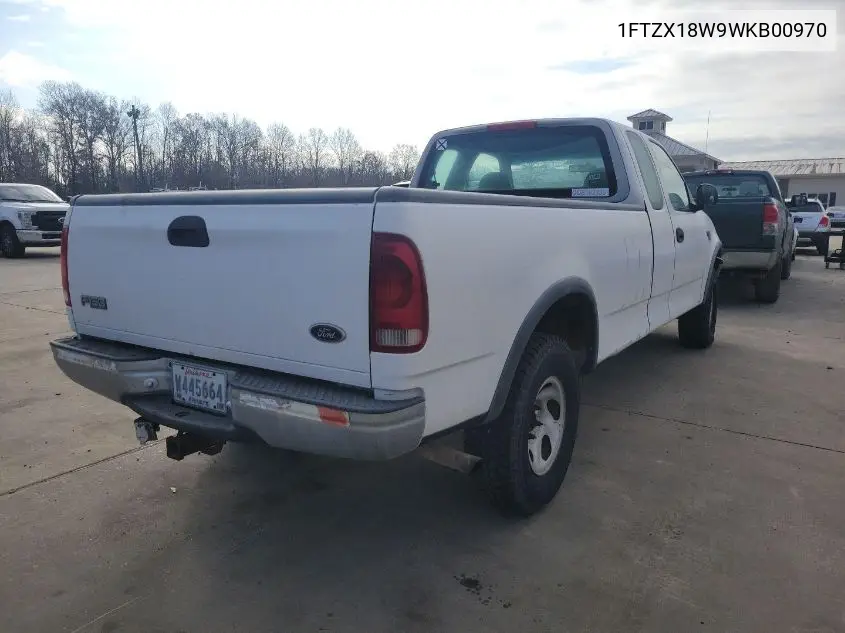 1998 Ford F150 VIN: 1FTZX18W9WKB00970 Lot: 42262603