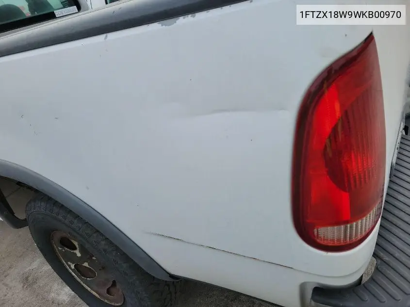 1998 Ford F150 VIN: 1FTZX18W9WKB00970 Lot: 42262603