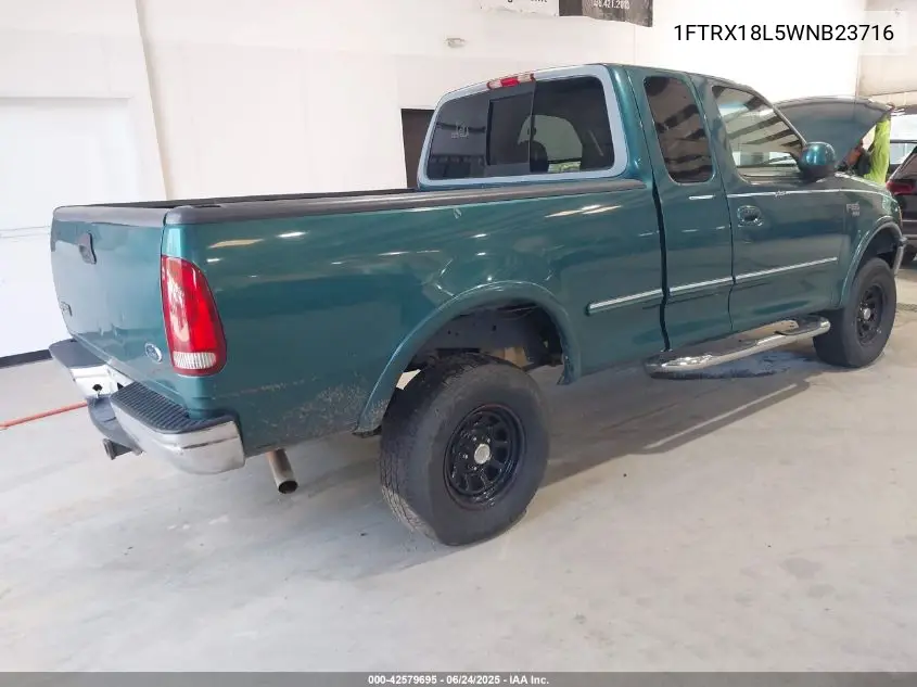 1998 Ford F-150 Lariat/Standard/Xl/Xlt VIN: 1FTRX18L5WNB23716 Lot: 42579695