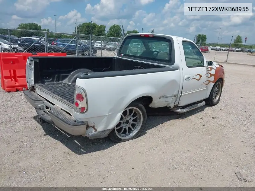 1998 Ford F-150 Standard/Xl/Xlt VIN: 1FTZF172XWKB68955 Lot: 42586926