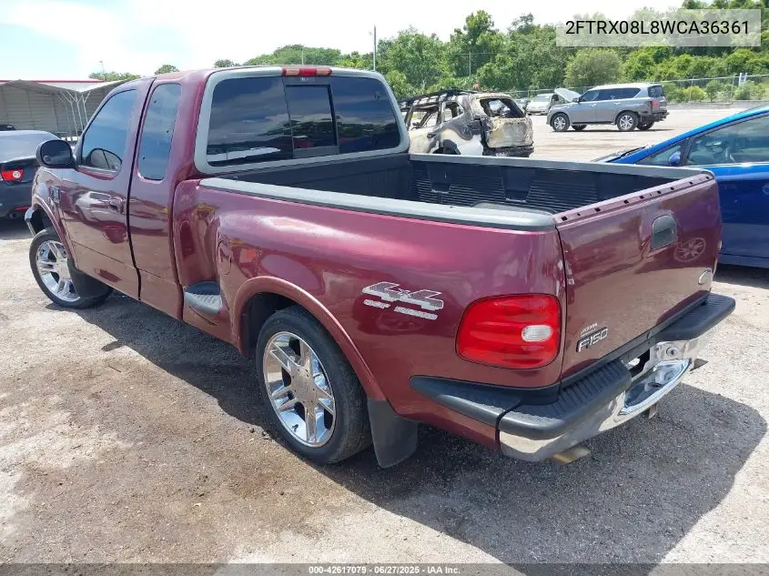 1998 Ford F-150 Lariat/Xl/Xlt VIN: 2FTRX08L8WCA36361 Lot: 42617079