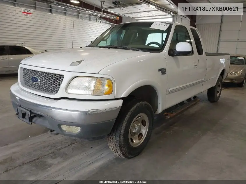 1999 Ford F-150 Lariat/Xl/Xlt VIN: 1FTRX18L7XKB00621 Lot: 42167834