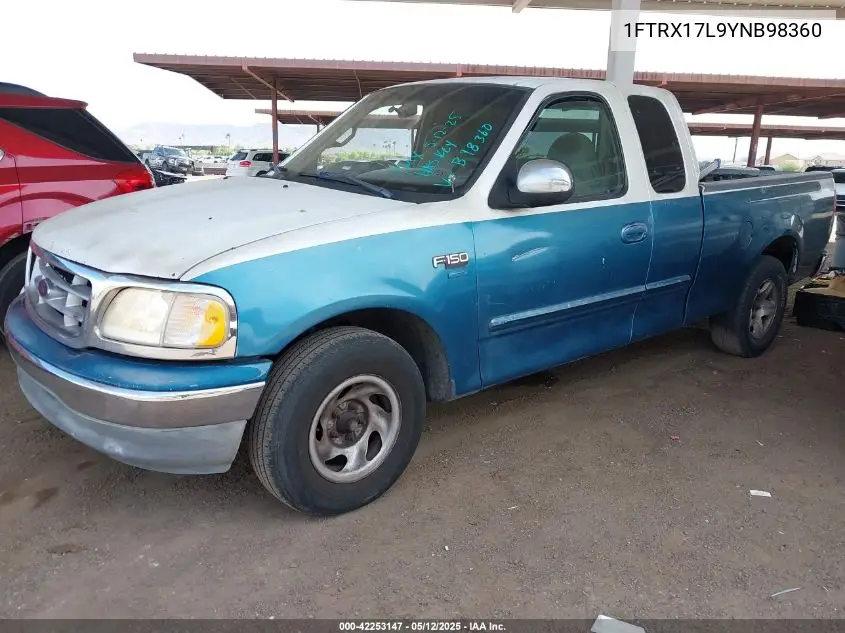 2000 Ford F-150 Lariat/Work Series/Xl/Xlt VIN: 1FTRX17L9YNB98360 Lot: 42253147