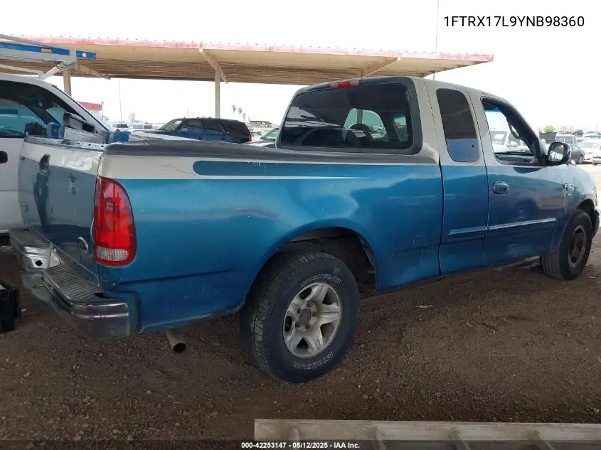 2000 Ford F-150 Lariat/Work Series/Xl/Xlt VIN: 1FTRX17L9YNB98360 Lot: 42253147