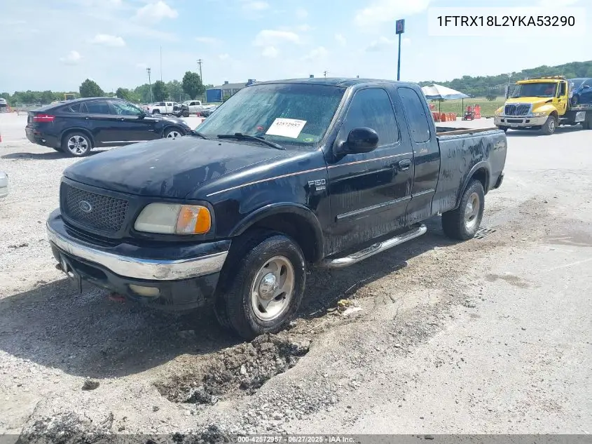 2000 Ford F-150 Lariat/Work Series/Xl/Xlt VIN: 1FTRX18L2YKA53290 Lot: 42572957