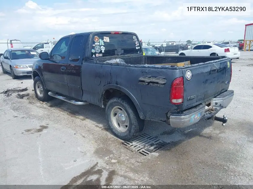 2000 Ford F-150 Lariat/Work Series/Xl/Xlt VIN: 1FTRX18L2YKA53290 Lot: 42572957