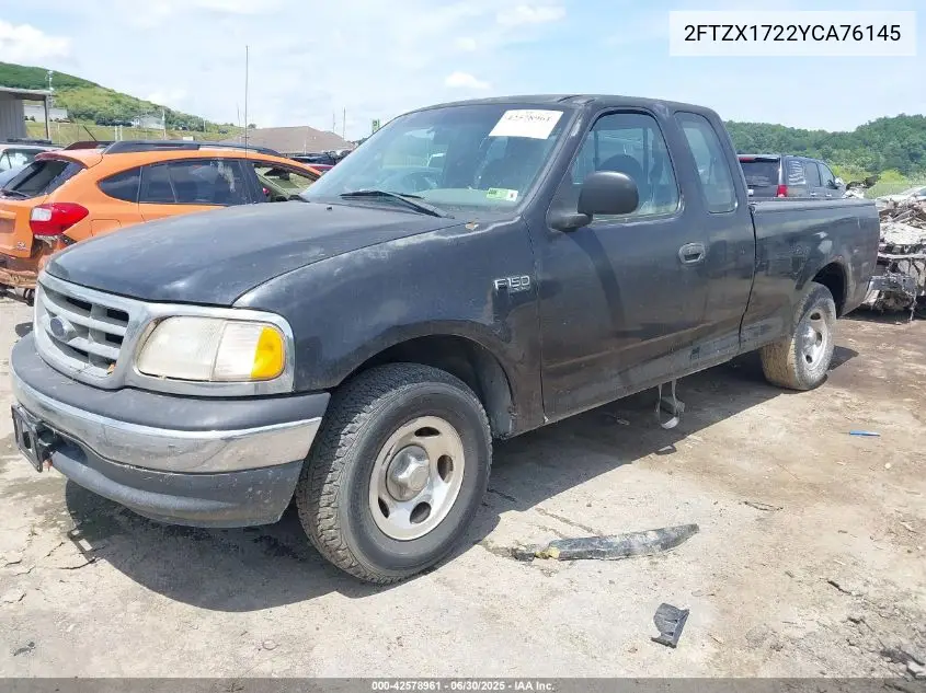 2000 Ford F-150 Work Series/Xl/Xlt VIN: 2FTZX1722YCA76145 Lot: 42578961