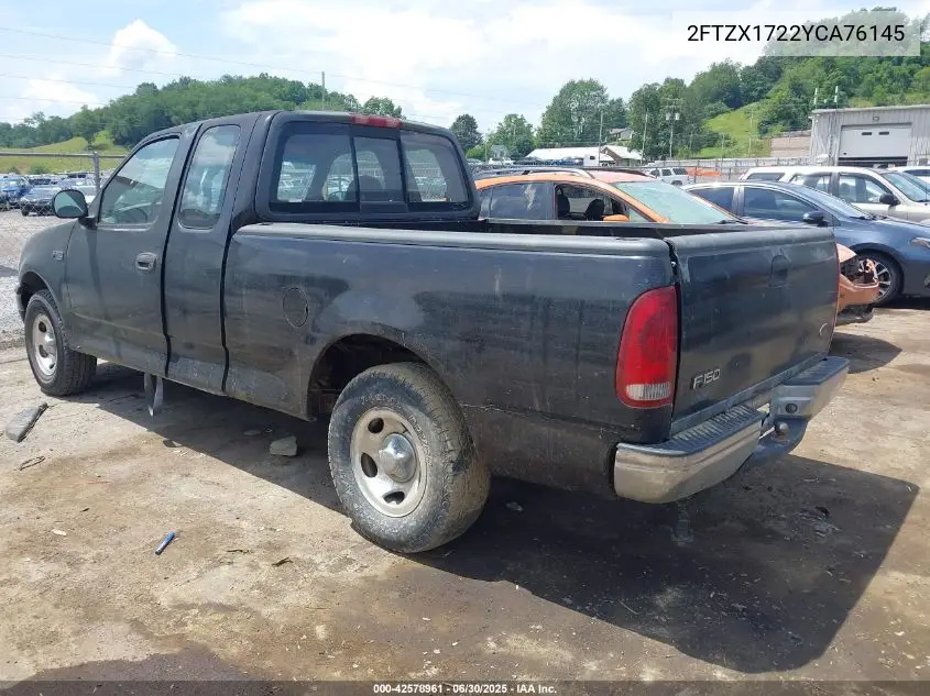 2000 Ford F-150 Work Series/Xl/Xlt VIN: 2FTZX1722YCA76145 Lot: 42578961
