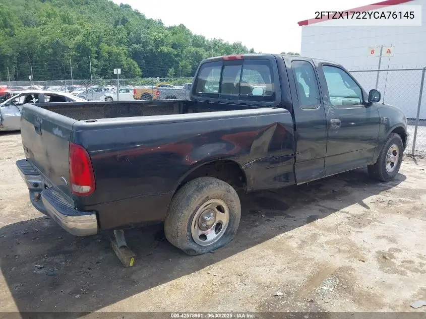2000 Ford F-150 Work Series/Xl/Xlt VIN: 2FTZX1722YCA76145 Lot: 42578961