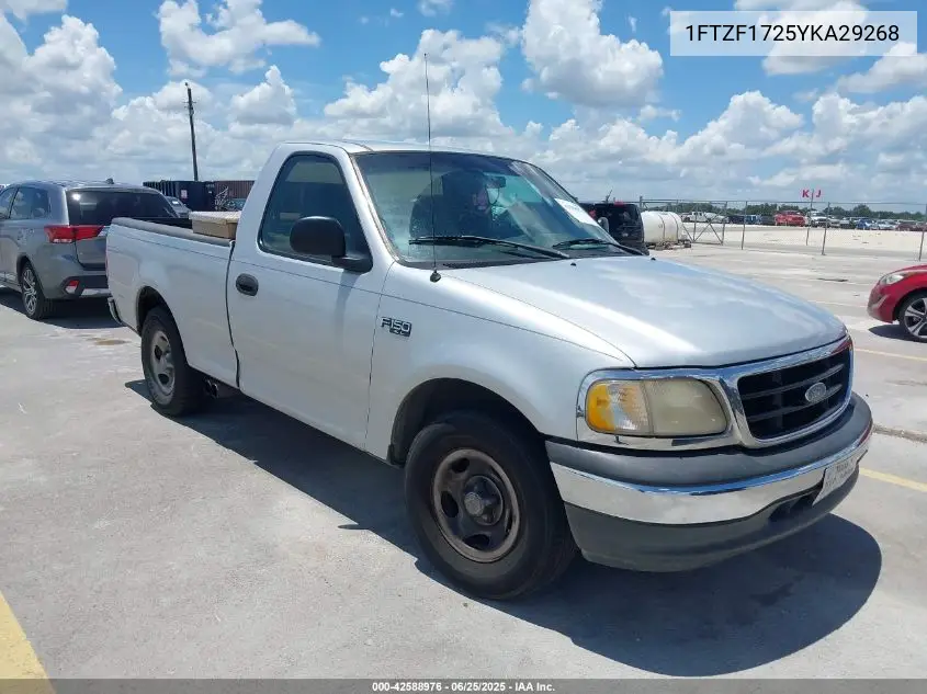 2000 Ford F-150 Work Series/Xl/Xlt VIN: 1FTZF1725YKA29268 Lot: 42588976