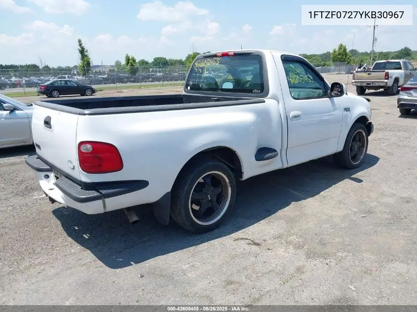2000 Ford F-150 Xl/Xlt VIN: 1FTZF0727YKB30967 Lot: 42605455