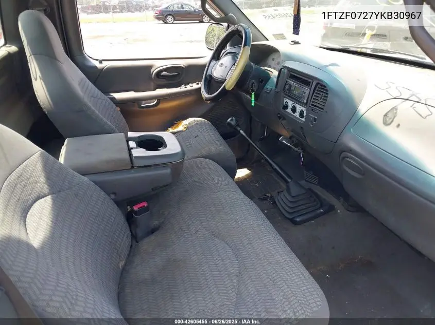2000 Ford F-150 Xl/Xlt VIN: 1FTZF0727YKB30967 Lot: 42605455