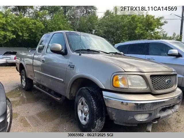 2001 Ford F150 VIN: 2FTRX18L11CA14569 Lot: 30065982