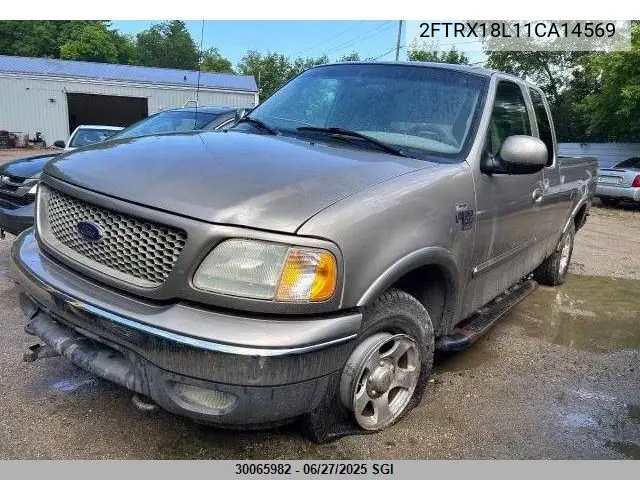 2001 Ford F150 VIN: 2FTRX18L11CA14569 Lot: 30065982