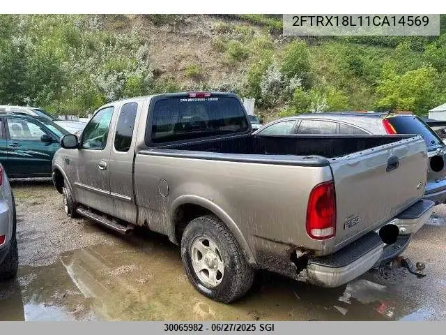 2001 Ford F150 VIN: 2FTRX18L11CA14569 Lot: 30065982