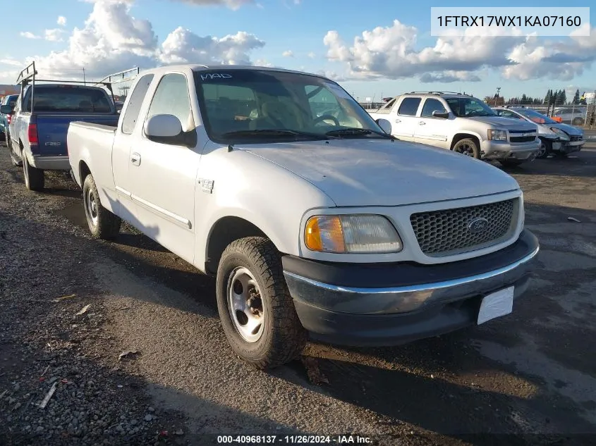 2001 Ford F-150 Lariat/Xl/Xlt VIN: 1FTRX17WX1KA07160 Lot: 40968137