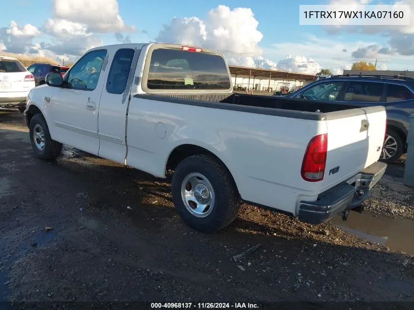 2001 Ford F-150 Lariat/Xl/Xlt VIN: 1FTRX17WX1KA07160 Lot: 40968137