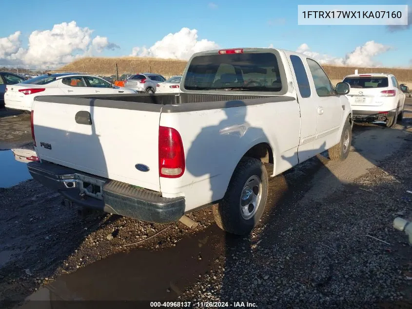 2001 Ford F-150 Lariat/Xl/Xlt VIN: 1FTRX17WX1KA07160 Lot: 40968137