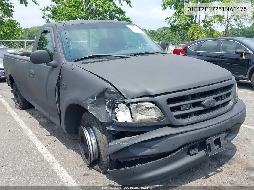 2001 Ford F-150 Xl/Xlt VIN: 01FTZF17251NA1475 Lot: 42582479