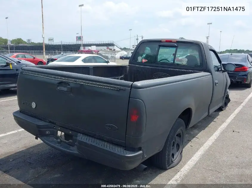 2001 Ford F-150 Xl/Xlt VIN: 01FTZF17251NA1475 Lot: 42582479
