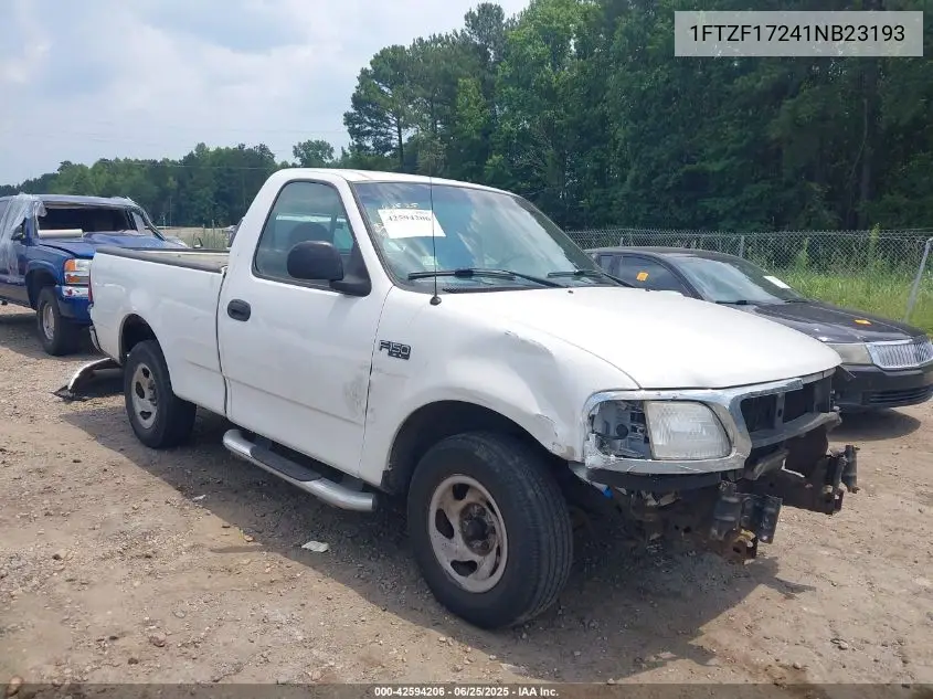 2001 Ford F-150 Xl/Xlt VIN: 1FTZF17241NB23193 Lot: 42594206