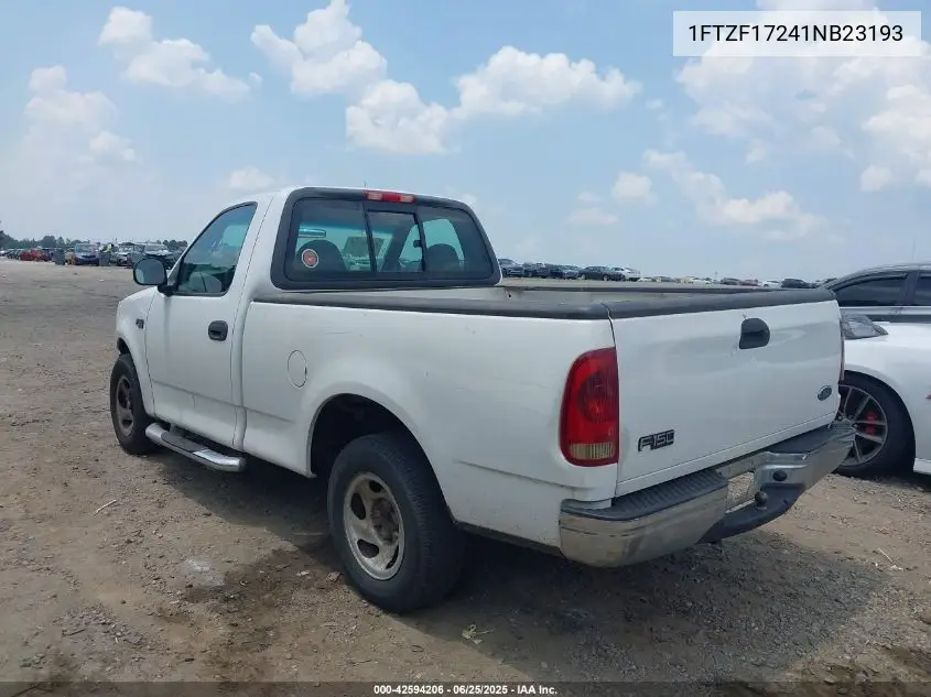 2001 Ford F-150 Xl/Xlt VIN: 1FTZF17241NB23193 Lot: 42594206
