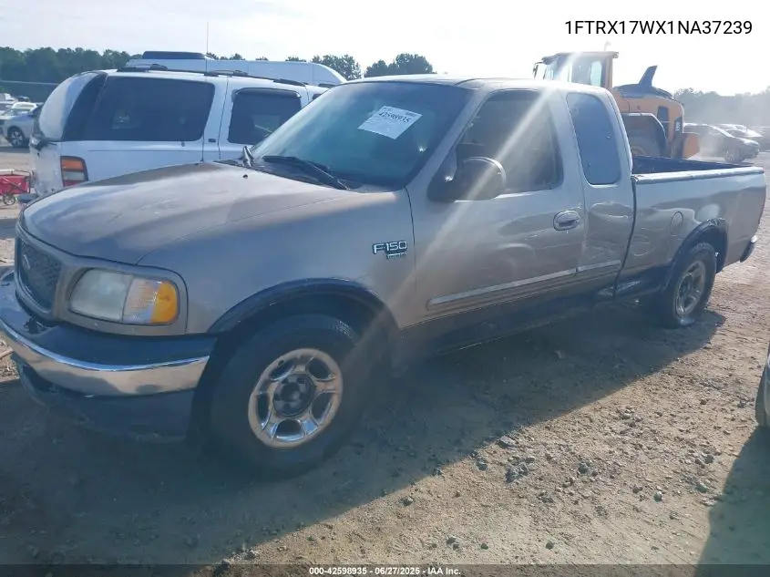 2001 Ford F-150 Lariat/Xl/Xlt VIN: 1FTRX17WX1NA37239 Lot: 42598935