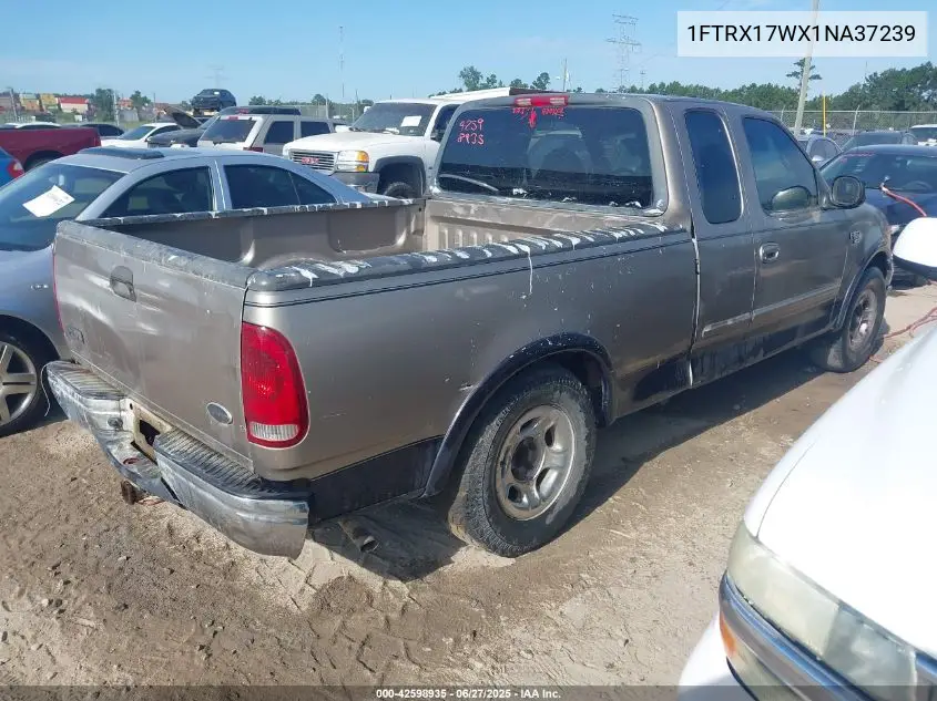 2001 Ford F-150 Lariat/Xl/Xlt VIN: 1FTRX17WX1NA37239 Lot: 42598935