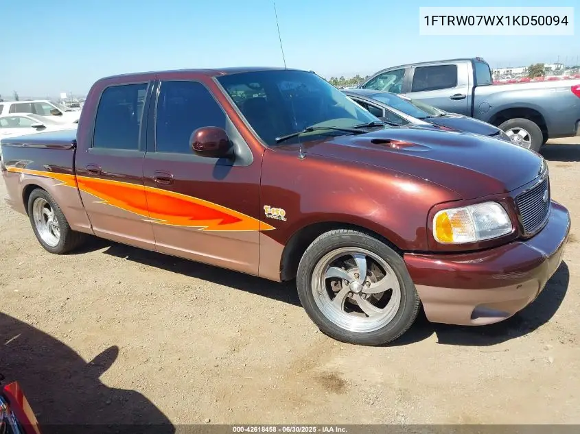 2001 Ford F-150 Harley-Davidson Edition/King Ranch Edition/Lariat/Xlt VIN: 1FTRW07WX1KD50094 Lot: 42618458