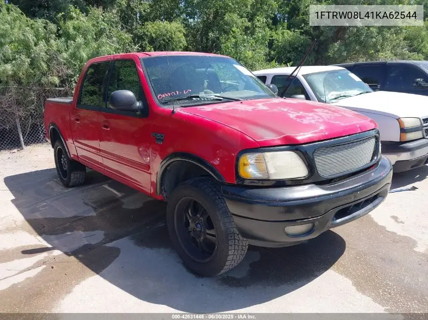 2001 Ford F-150 King Ranch Edition/Lariat/Xlt VIN: 1FTRW08L41KA62544 Lot: 42631446