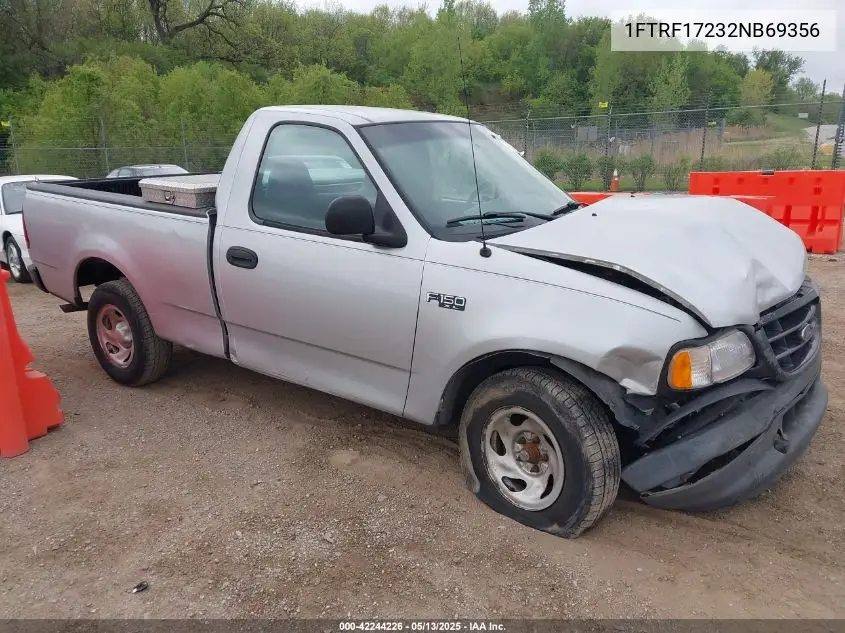 2002 Ford F-150 Xl/Xlt VIN: 1FTRF17232NB69356 Lot: 42244226