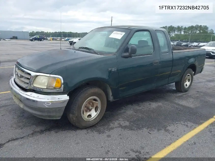 2002 Ford F-150 Xl/Xlt VIN: 1FTRX17232NB42705 Lot: 42255730