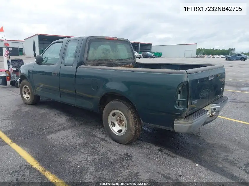 2002 Ford F-150 Xl/Xlt VIN: 1FTRX17232NB42705 Lot: 42255730