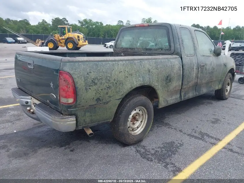 2002 Ford F-150 Xl/Xlt VIN: 1FTRX17232NB42705 Lot: 42255730