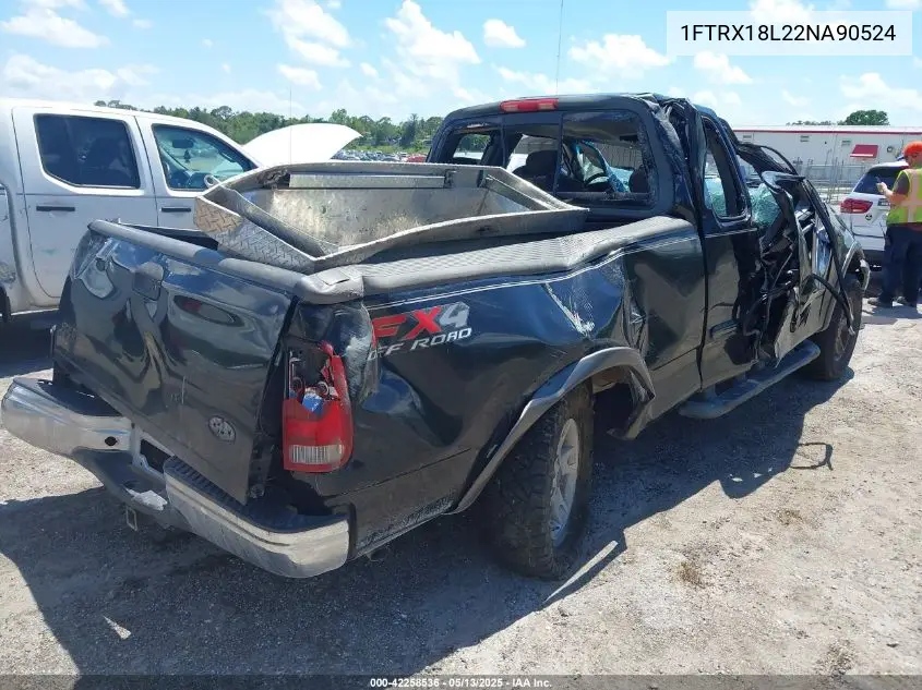 2002 Ford F-150 Lariat/Xl/Xlt VIN: 1FTRX18L22NA90524 Lot: 42258536