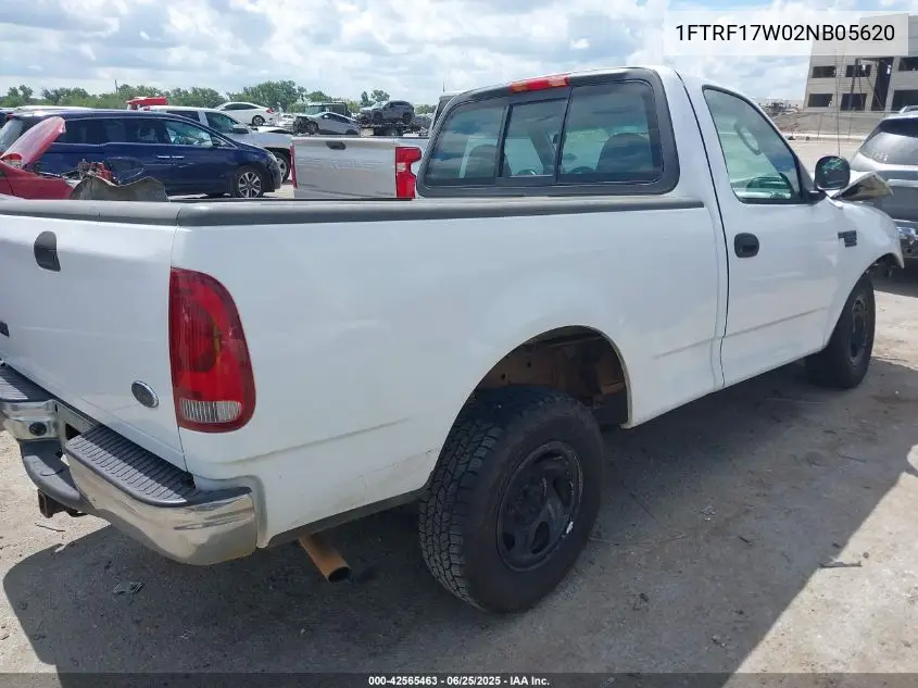 2002 Ford F-150 Xl/Xlt VIN: 1FTRF17W02NB05620 Lot: 42565463