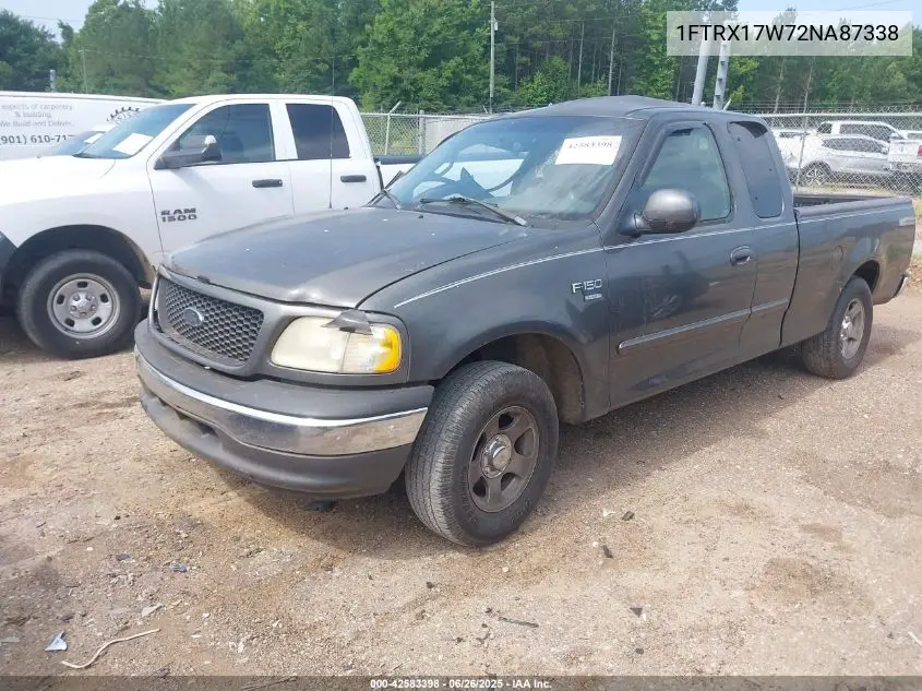 2002 Ford F-150 Lariat/Xl/Xlt VIN: 1FTRX17W72NA87338 Lot: 42583398