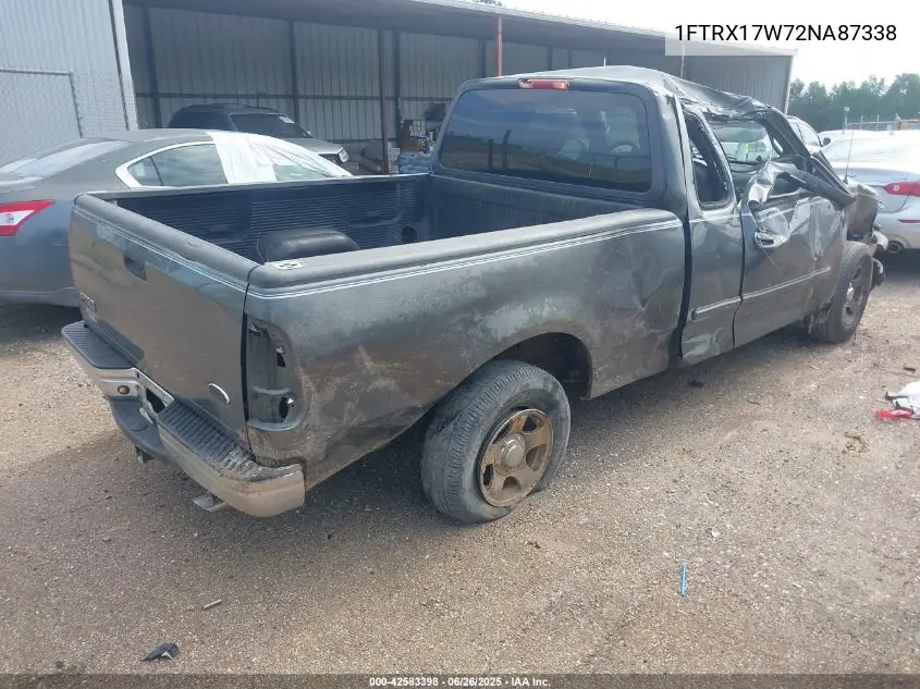 2002 Ford F-150 Lariat/Xl/Xlt VIN: 1FTRX17W72NA87338 Lot: 42583398