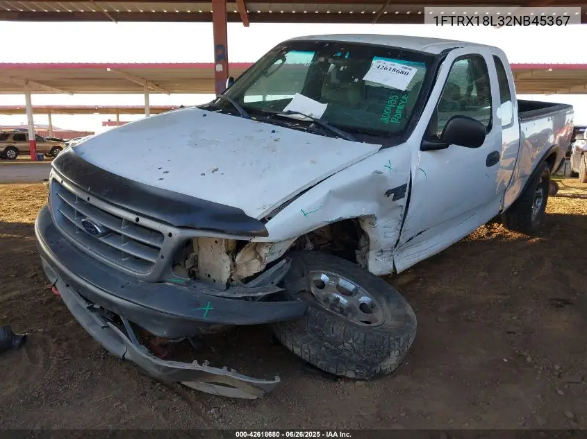 2002 Ford F-150 Lariat/Xl/Xlt VIN: 1FTRX18L32NB45367 Lot: 42618680