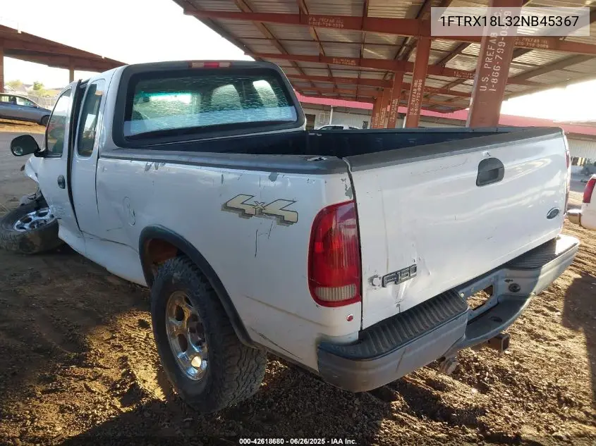 2002 Ford F-150 Lariat/Xl/Xlt VIN: 1FTRX18L32NB45367 Lot: 42618680
