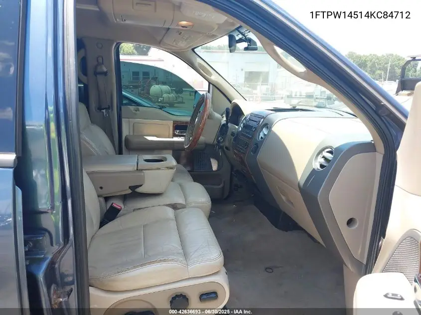 2004 Ford F-150 Fx4/Lariat/Xlt VIN: 1FTPW14514KC84712 Lot: 42636693