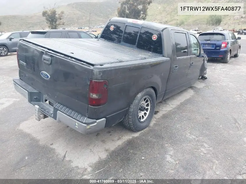 2005 Ford F-150 Xlt VIN: 1FTRW12WX5FA40877 Lot: 41760089