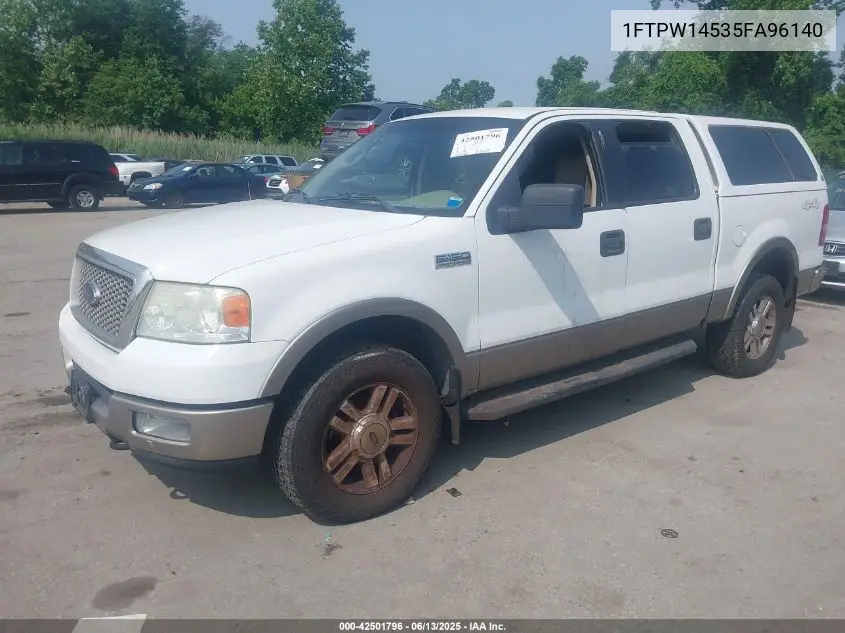 2005 Ford F-150 Fx4/Lariat/Xlt VIN: 1FTPW14535FA96140 Lot: 42501796