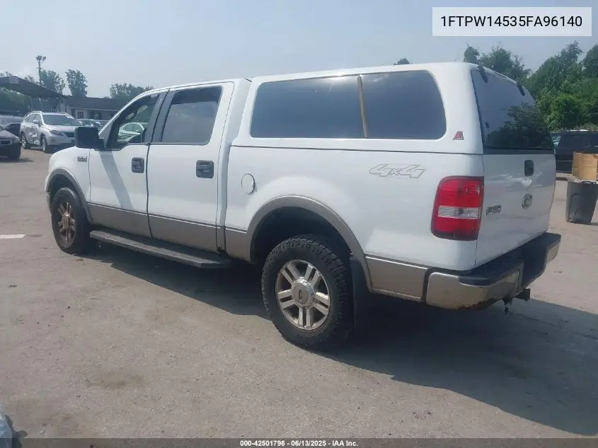 2005 Ford F-150 Fx4/Lariat/Xlt VIN: 1FTPW14535FA96140 Lot: 42501796