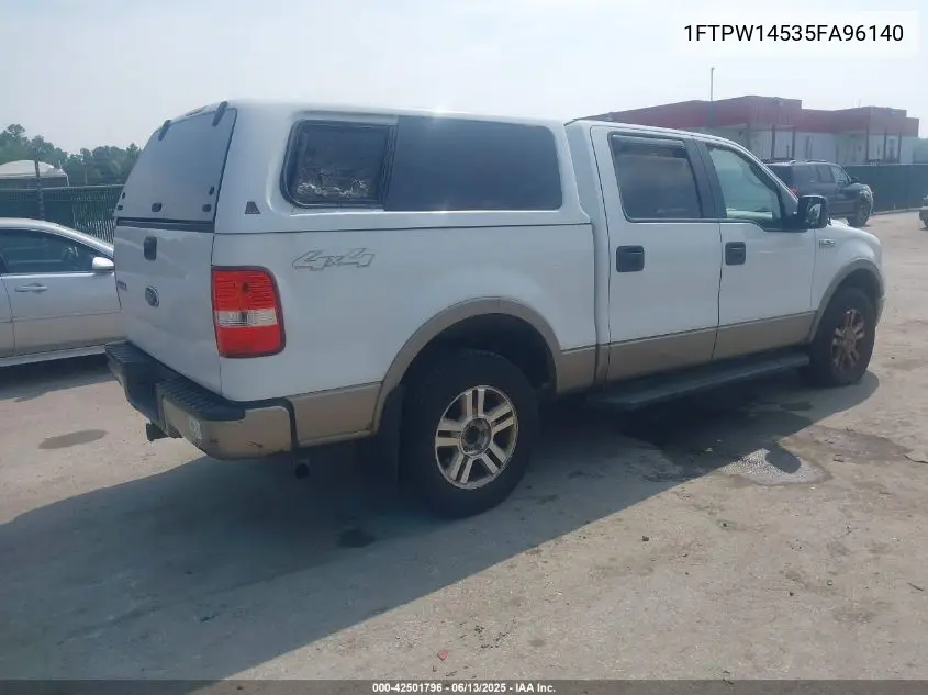 2005 Ford F-150 Fx4/Lariat/Xlt VIN: 1FTPW14535FA96140 Lot: 42501796