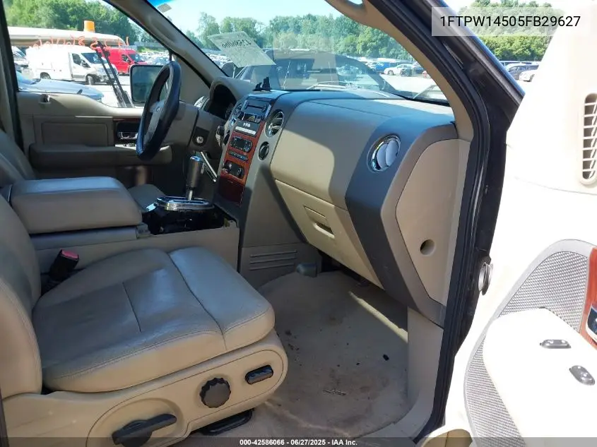 2005 Ford F-150 Fx4/Lariat/Xlt VIN: 1FTPW14505FB29627 Lot: 42586066