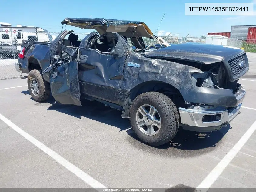2005 Ford F150 Fx4/Lariat/Xlt VIN: 1FTPW14535FB72441 Lot: 42603187