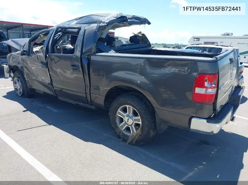 2005 Ford F150 Fx4/Lariat/Xlt VIN: 1FTPW14535FB72441 Lot: 42603187